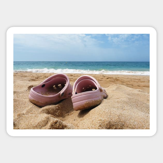 Crocs on the Beach Sticker by GenuineDabber